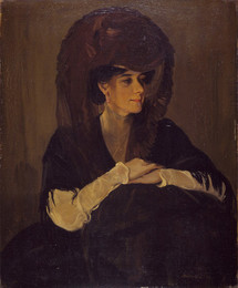 1929P476 The Brown Veil (Portrait Of Mrs Harrington Mann)
