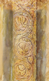 1916P15 Detail of Carved Pillar from East Door, Baptistery, Pisa