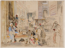 1907P429 Study For Street And Mosque of the Ghoreyah, Cairo