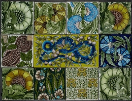 Panel of Wall Tiles by William De Morgan
