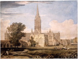 1897P9 South View of Salisbury Cathedral