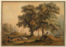 1894P36 Landscape with Trees and Cattle