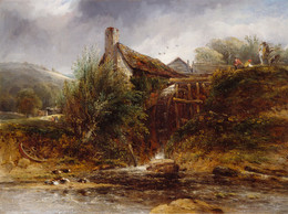 1915P32 Old Water Mill, North Wales