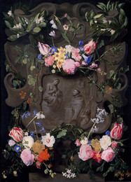 1981P81 The Miracle of St Bernard in a Garland of Flowers