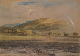 1953P404 Landscape with rainbow, Lindley Hall