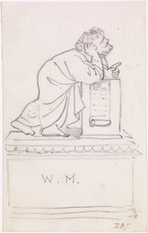 1927P554 Caricature of William Morris as an Ancient Poet
