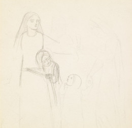 1904P331-Verso Dante's Vision of Matilda Gathering Flowers-Compositional Sketch