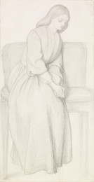 1904P260 Dante's Vision of Rachel and Leah - Figure Study of Rachel