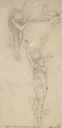 1906P668 The Ascension - Study of Angels and Hands
