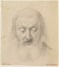 1906P670 Study for the Head of Wycliffe
