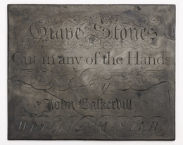 2005.0761 Stone Plaque - Sample of Baskerville's Work