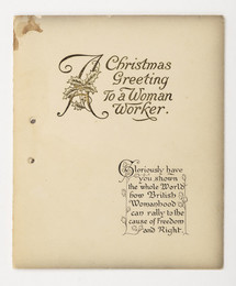 2005.1794 Suffragette: Christmas Card - To a Woman Worker