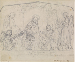 1906P683 The Repose in Egypt - Compositional Sketch