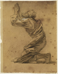 1906P695 The Ascension - Study for a Kneeling Apostle