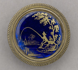 1953F525 Gilt and Glass Button