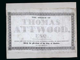 1939F637 Speech of Thomas Attwood, Printed on Silk