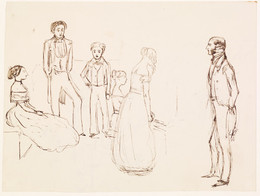1906P601 Sketch of an Evening Party