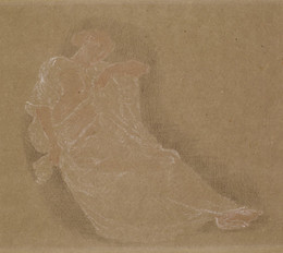 1904P44 Female - Drapery Sketch of a seated Figure