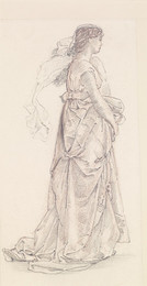 1904P69 St George Series - Study of Female Attendant for 'The Princess led to the Dragon'