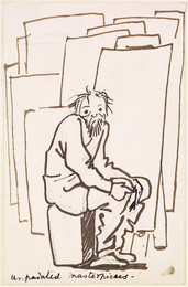 1980P128 Caricature - Unpainted Masterpieces, Self-Portrait