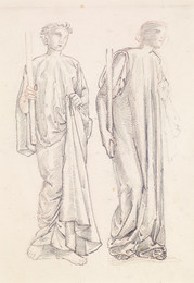 1904P75 St George Series - Two Studies of Female Attendants for 'The Princess led to the Dragon'