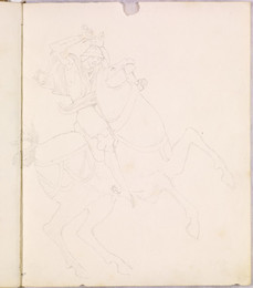 1952P6.101 Study of a soldier fighting on horseback