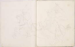 1952P6.103 Study of two soldiers fighting on horseback
