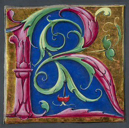 1962P55 Decorated initial letter 'R'