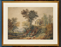 1991P57 Classical Landscape with Ruins