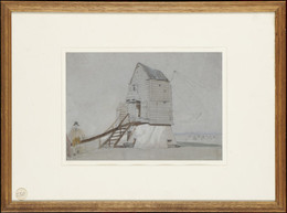 1991P74 A Figure Beside A Windmill
