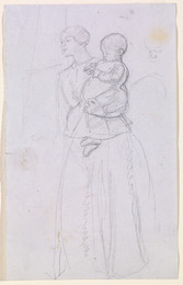 1906P567 Tennyson's The Lord of Burleigh - Sketch of the Nurse and Boy