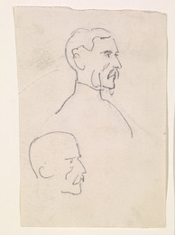 1906P579 Two Head Studies in Profile