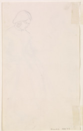 1906P580 Two studies of a figure of a girl
