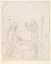 1906P589 Tennyson's Dora - Sketch for The Quarrel Between Farmer Allen and his Son William