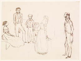 1906P601 Sketch of an Evening Party
