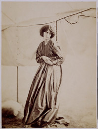 1941P359.7 Jane Morris standing in a Marquee