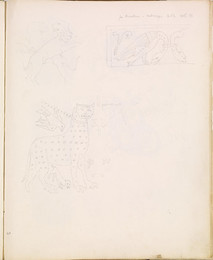1952P6.40 Sketch of French heraldic creatures