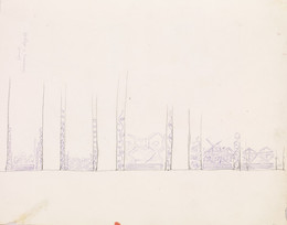 1952P6.77 Sketch of bands of decorative frieze