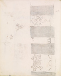 1952P6.79 Sketch of Byzantine decoration, a figure and woven material
