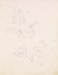 1952P6.84 Two studies of warhorses
