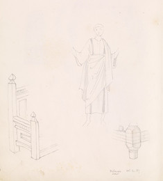 1952P6.89 Studies of throne and robed figure