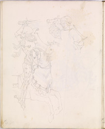 1952P6.99 Study of two knights fighting on horseback
