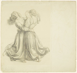 1904P475 The Bower Meadow - Drapery Study for the Two Girls dancing
