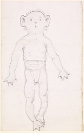 1980P39 Caricature - Goblin Wrestler