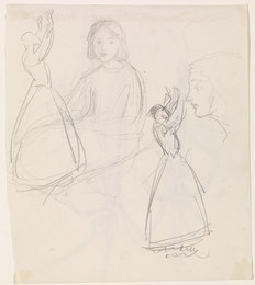 1906P607 Female - Four Figure Sketches