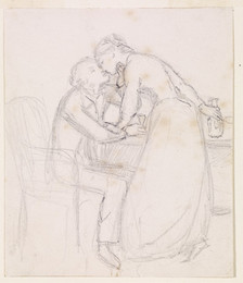 1906P628 Sketch of kissing Couple