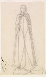 1906P638 Sketch of Girl folding Cloth