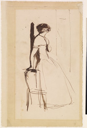 1906P649 Study of a young Woman Standing