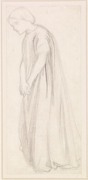 1904P307 The Tune of Seven Towers - Study of Drapery for the Figure of the young Girl
