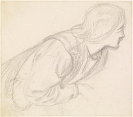 1904P319 The Rose Garden - Study for the Head and Shoulders of the Woman